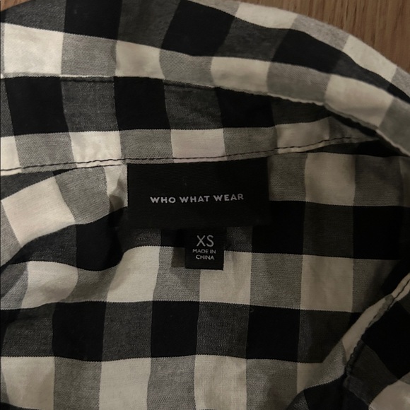 Who What Wear Black and White Checkered Dress - Picture 2 of 4
